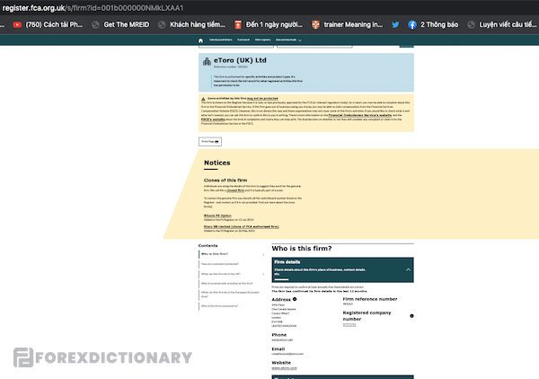 Giấy phép của eToro từ FCA
