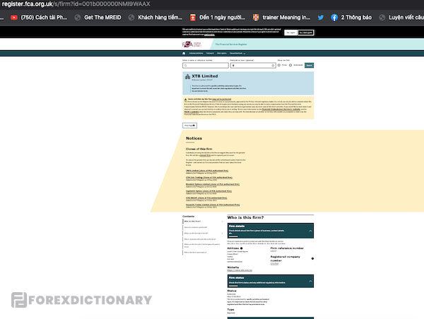 Giấy phép của XTB từ FCA