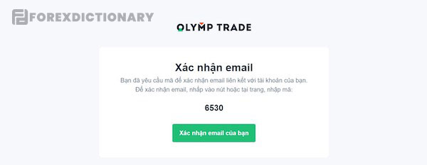 Thông tin xác nhận email