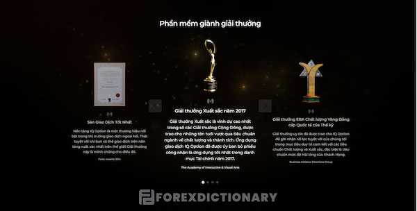 Thành tựu mà IQ Option đạt được trong quá trình hoạt động