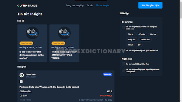 Olymp Trade cung cấp một công cụ hỗ trợ tuyệt vời cho người dùng