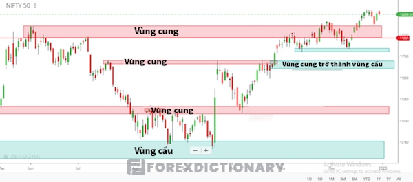 Sự hoạt động nổi bật của vùng cung cầu