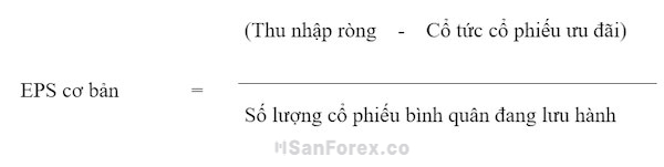 Công thức tính EPS cơ bản