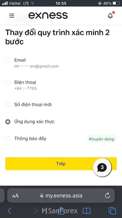 Xác thực bảo mậk tài khoản yếu tố thứ 2 bằng ứng dụng xác thực