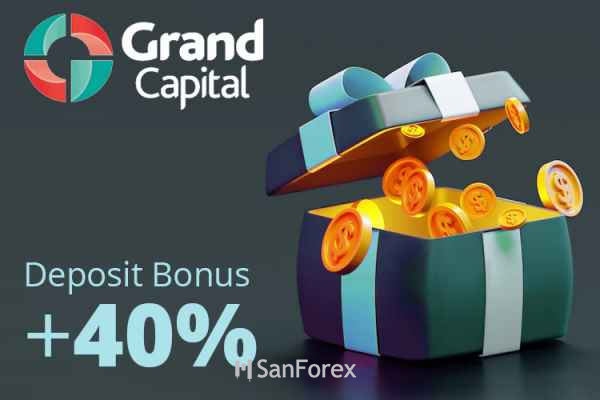 Sàn Grand Capital đang cho ra mắt chương trình No-deposit bonus 40%