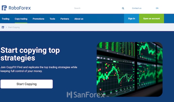 RoboForex còn cho phép nhà đầu tư có thể sao chép cuộc giao dịch