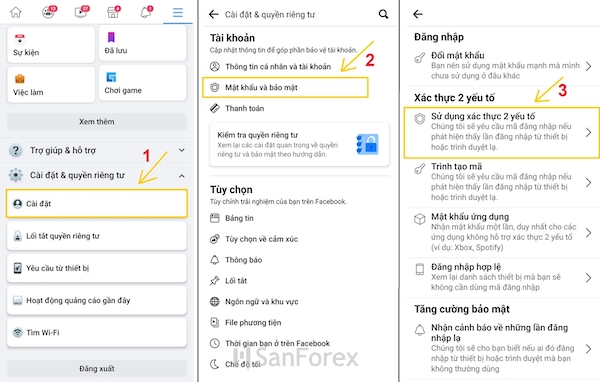 Cài đặt xác thực 2 yếu tố cho tài khoản Facebook